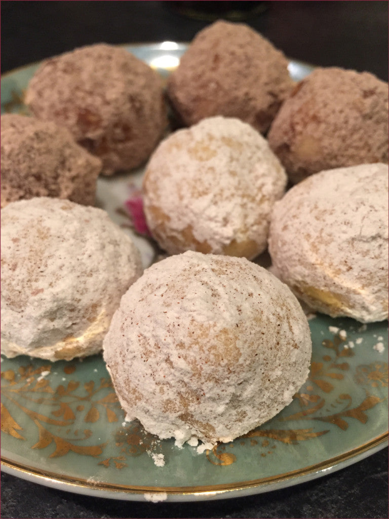 Roasted Chestnut Snowball Cookies & Holiday Tea Treats