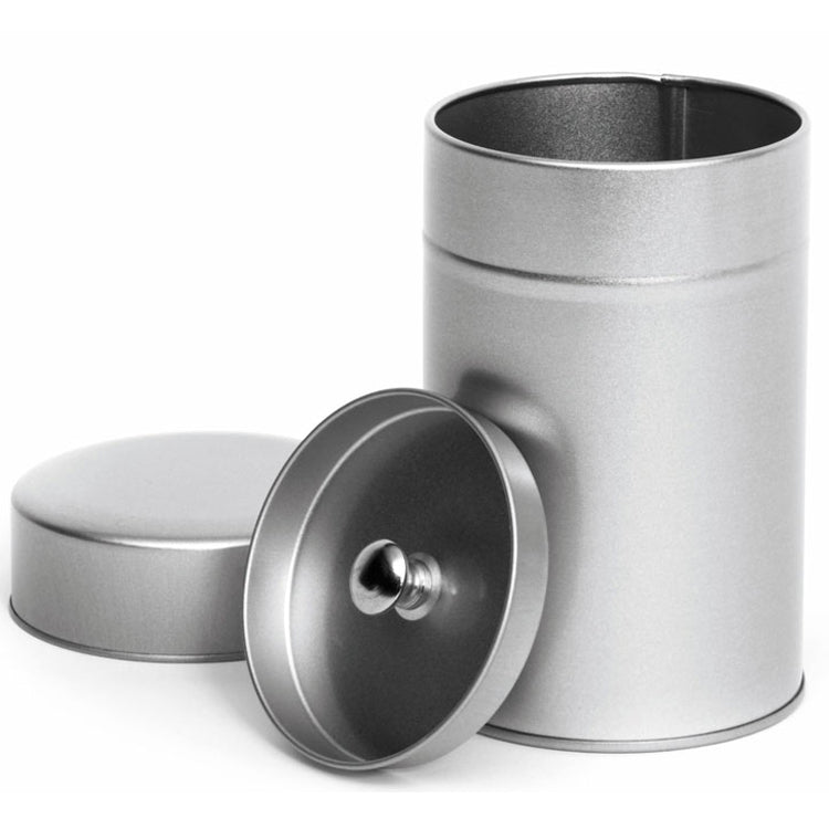 silver tea tin