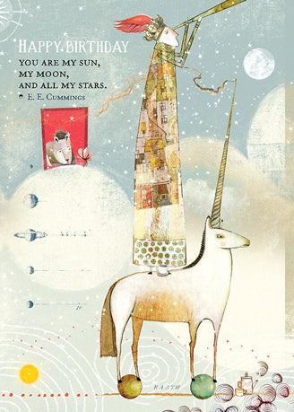stars birthday card cover