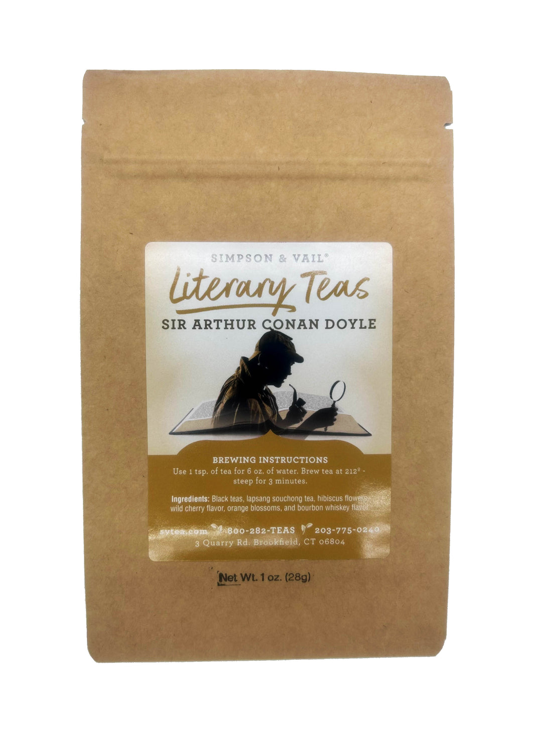 sir arthur conan doyle tea packaging