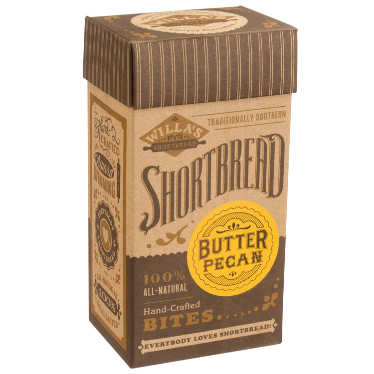 Willa's Shortbread - Butter Pecan, 4oz box