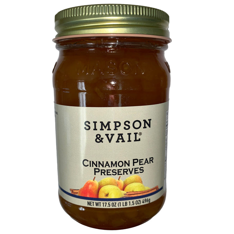 cinnamon pear preserves jar