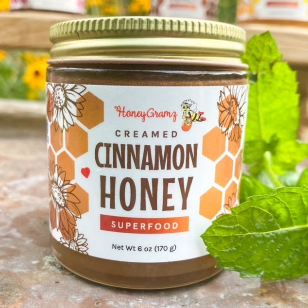 HoneyGramz Cinnamon Creamed Honey