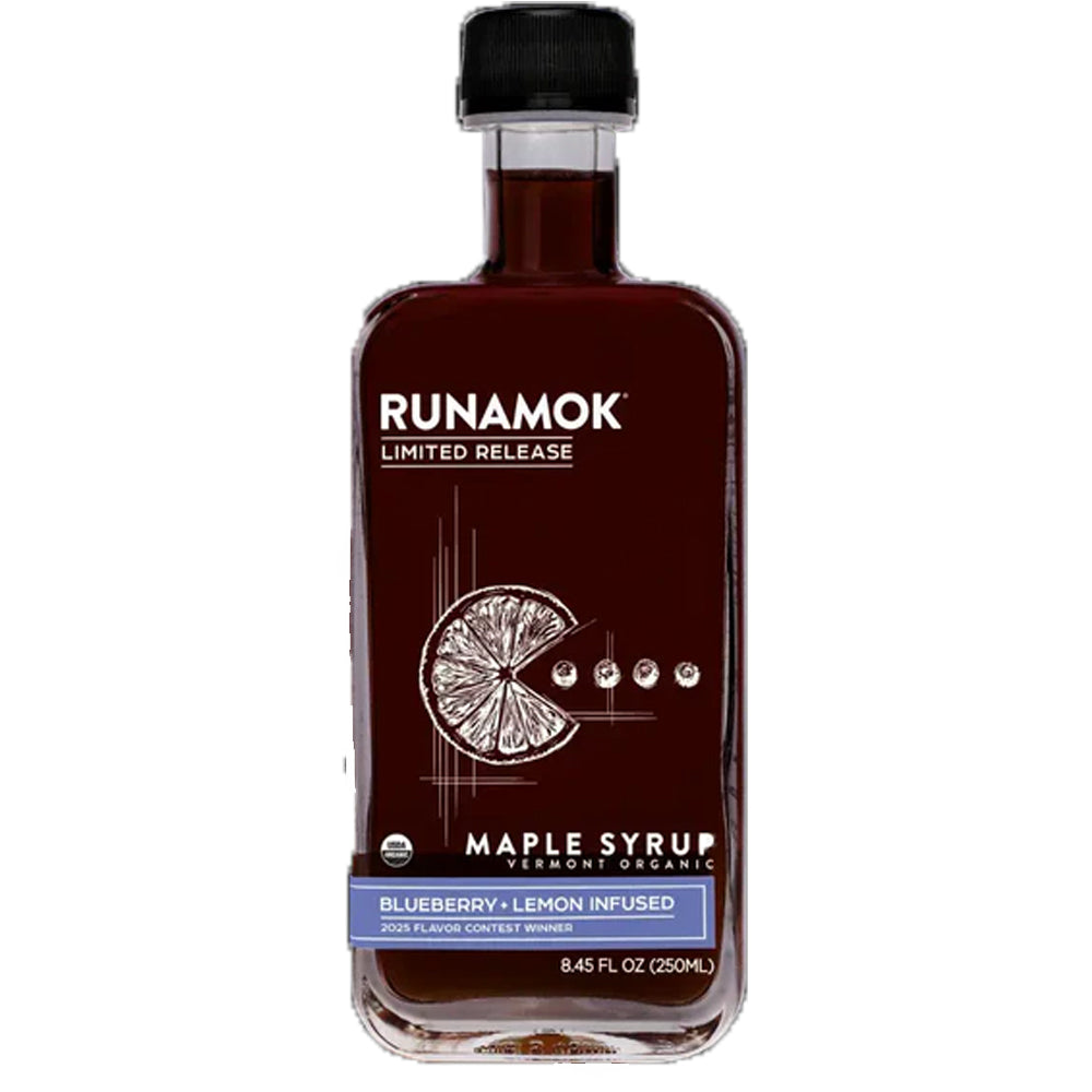 Runamok Organic Blueberry + Lemon Infused Maple Syrup, 250ml