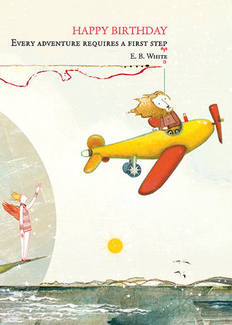 plane birthday card cover