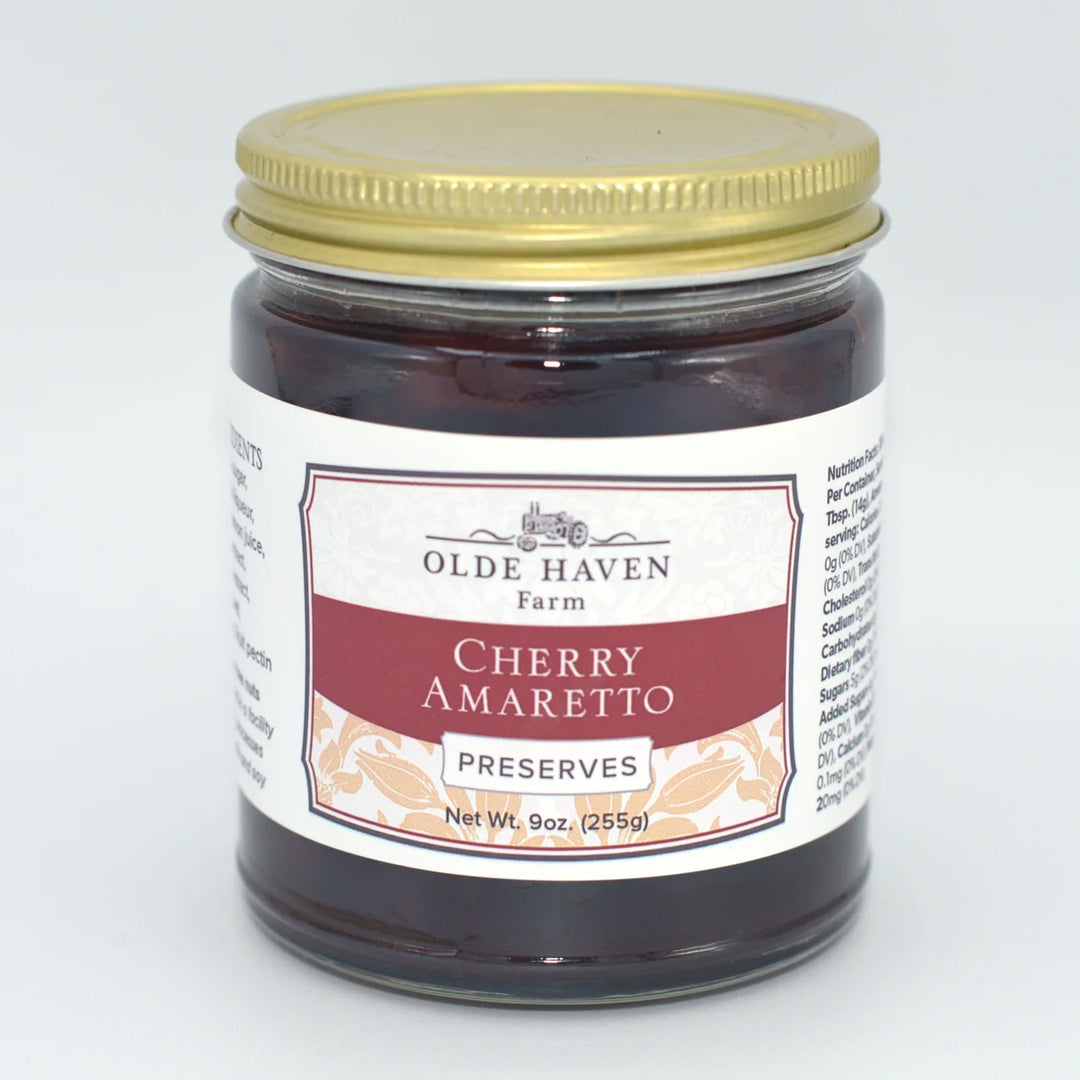 Olde Haven Cherry Amaretto Preserves Jar