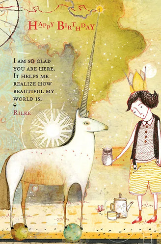 unicorn birthday card cover