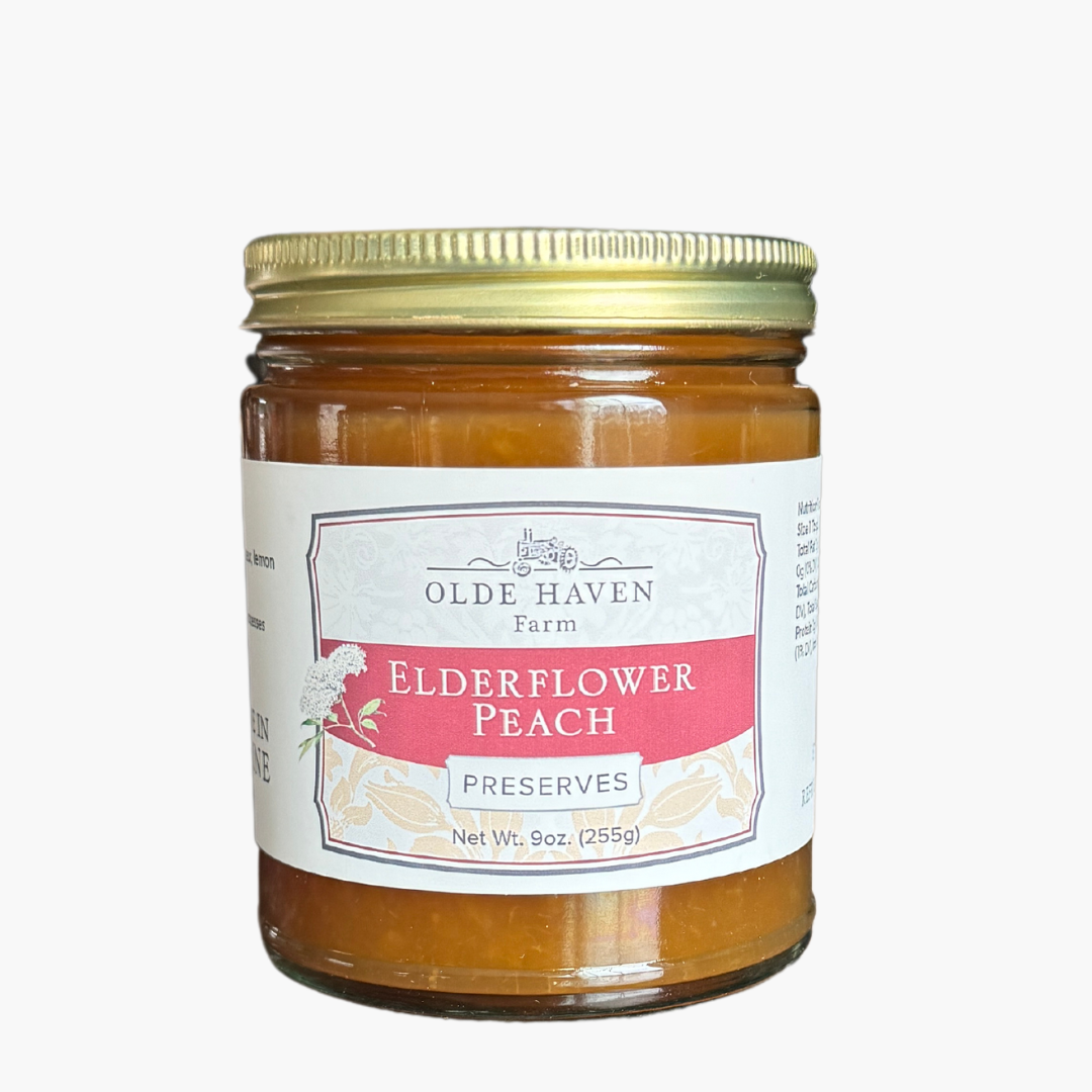 Olde Haven Elderflower Peach Preserves Jar