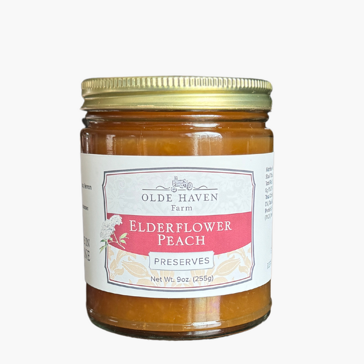 Olde Haven Elderflower Peach Preserves Jar