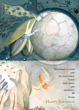 rumi quote birthday card cover