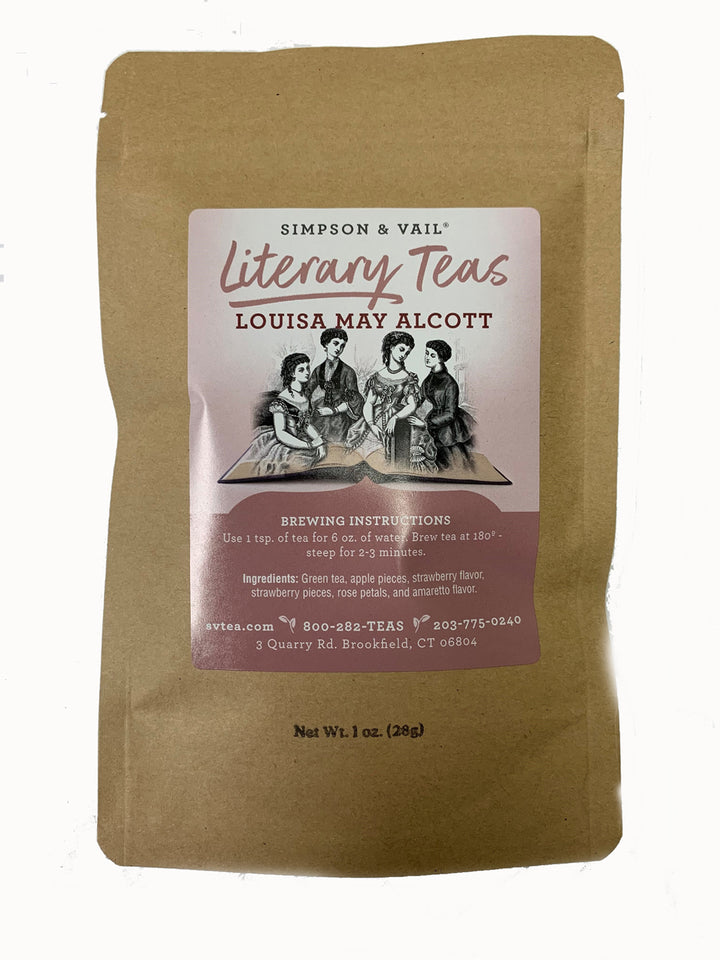 Louisa May Alcott's Green Tea Blend package