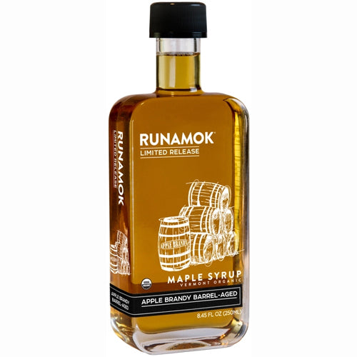runamok apple brandy maple syrup jar