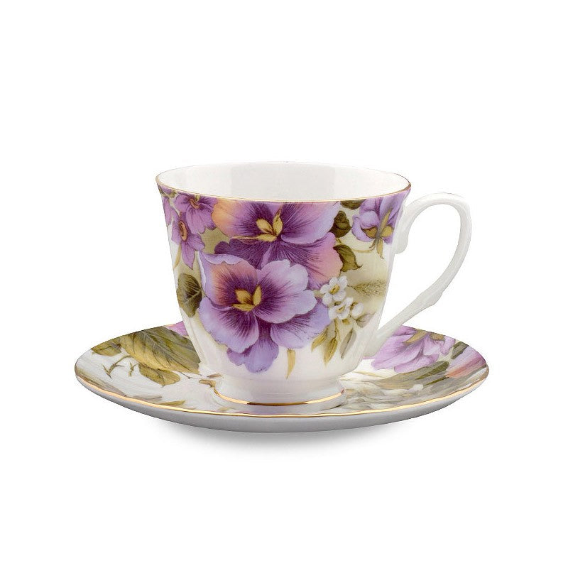 Pansy Cup and Saucer Set