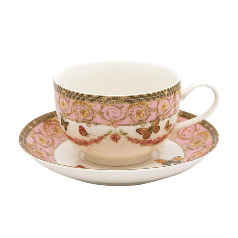 Pink Butterfly Cup & Saucer