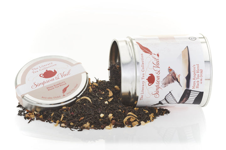 Maya Angelou's Black Tea Blend Tin w/ Spilled Tea