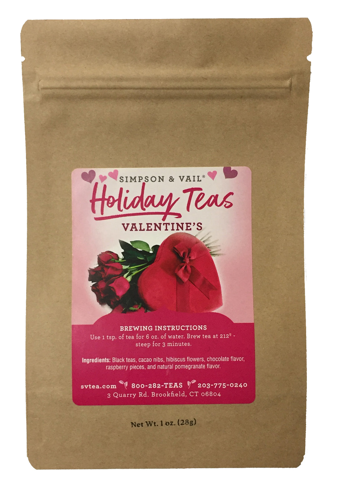 valentine's tea packet