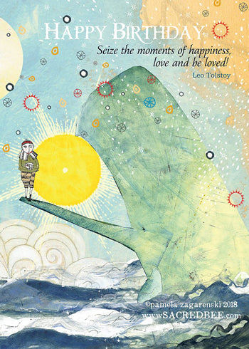 birthday whale card cover