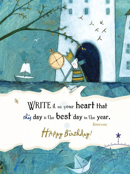 emerson birthday quote card cover