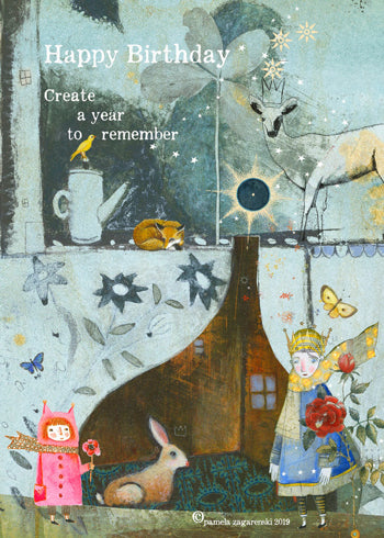 cozy birthday scene card cover