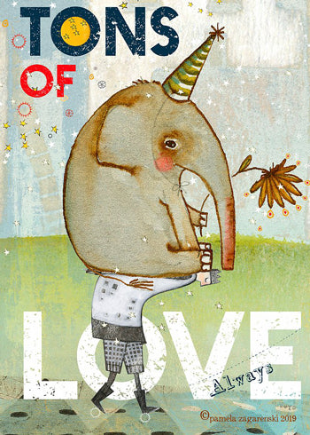 elephant love card cover