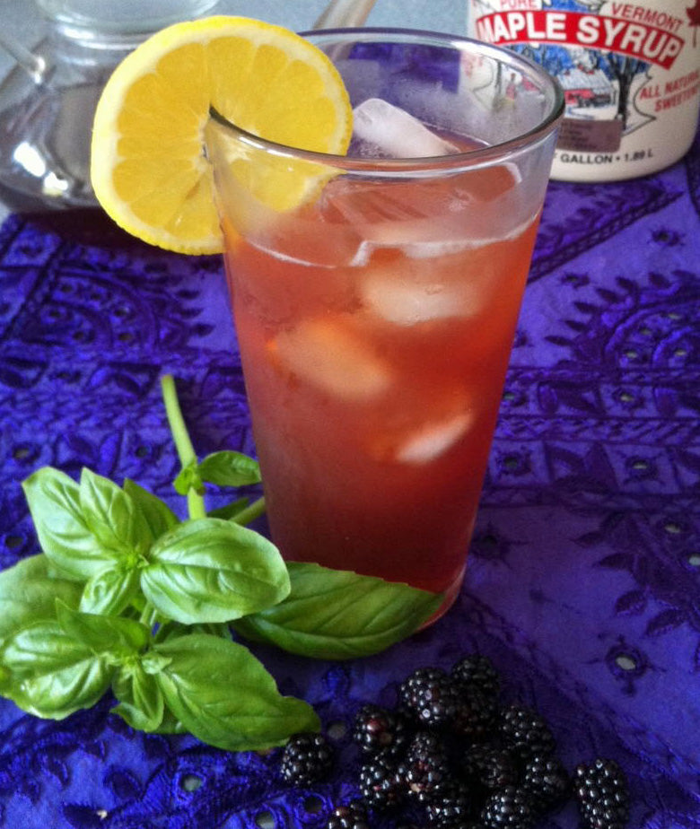 Simpson And Vail’s Iced Tea Blend With Basil And Blackberries