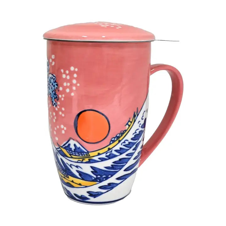 Sunset on The Wave Tea Infuser Mug