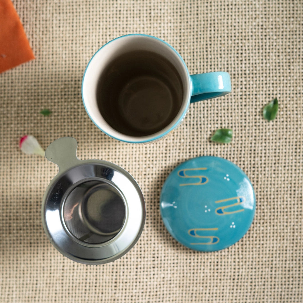Japanese Crane Tea Infuser Mug