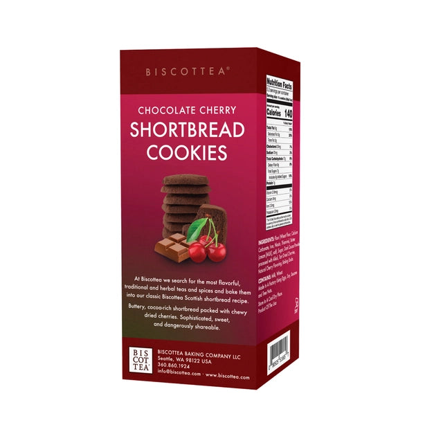 Biscottea, Chocolate Cherry Shortbread, 5.6 oz box