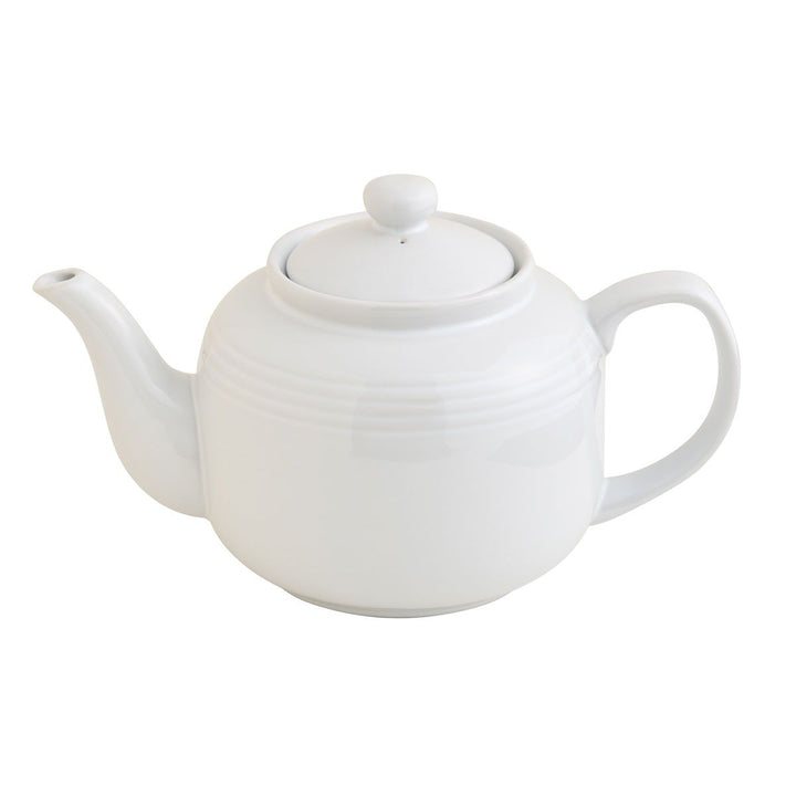 White 6-cup Teapot