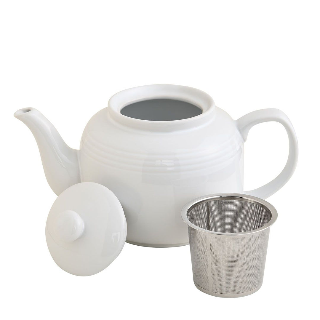 White 6-cup Teapot