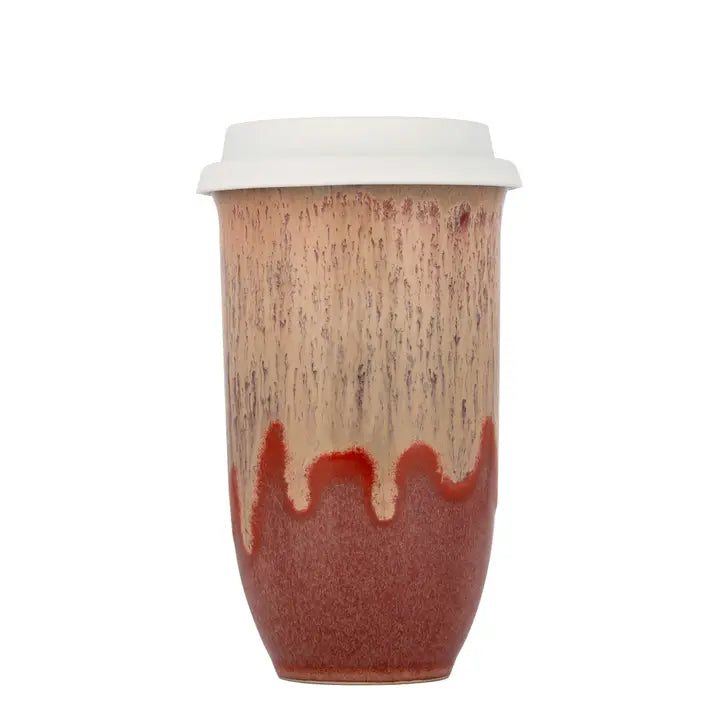 Ceramic Travel Mug - 16oz with lid and sleeve
