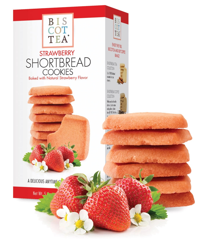 Biscottea, Strawberry Shortbread, 5.6 oz box