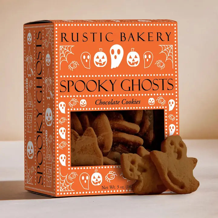 Rustic Bakery Chocolate Spooky Ghosts Cookies, 5oz box