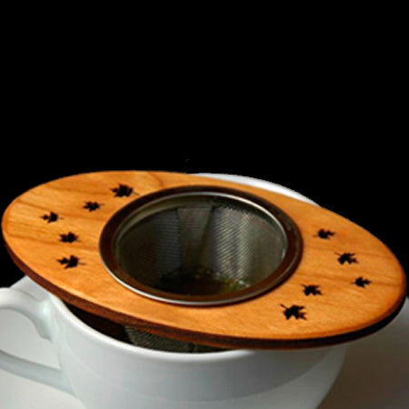 maple leaf tea strainer