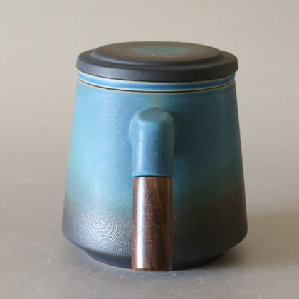 Ceramic & Wood Tea Infuser Mug