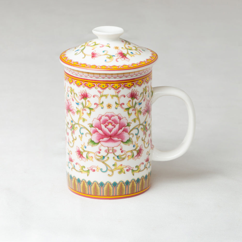 Pink Lotus Tea Infuser Mug w/ Lid