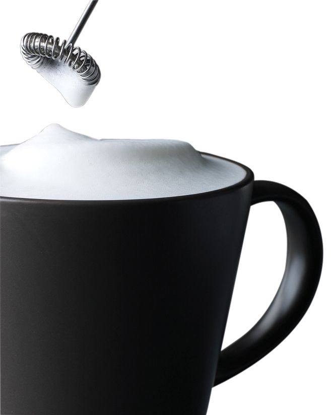 Milk Frother in Black Mug