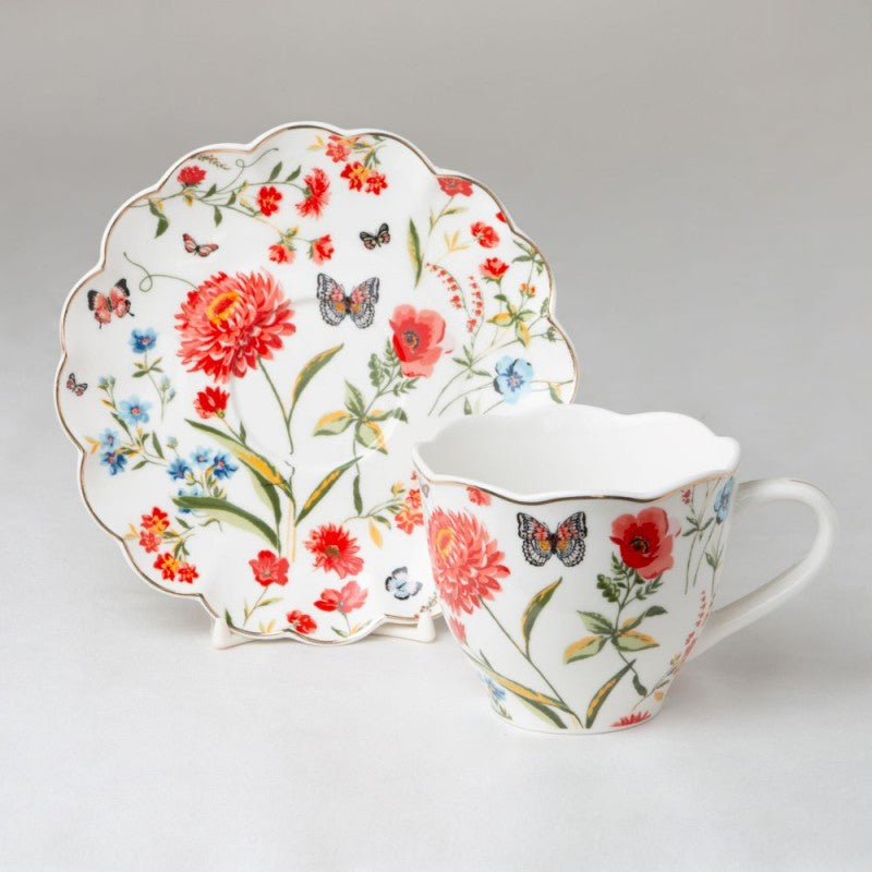 Butterfly Garden Tea Cup & Saucer