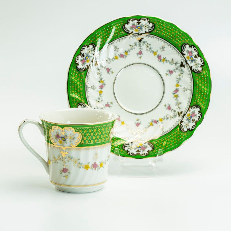 Green Swag Cup & Saucer