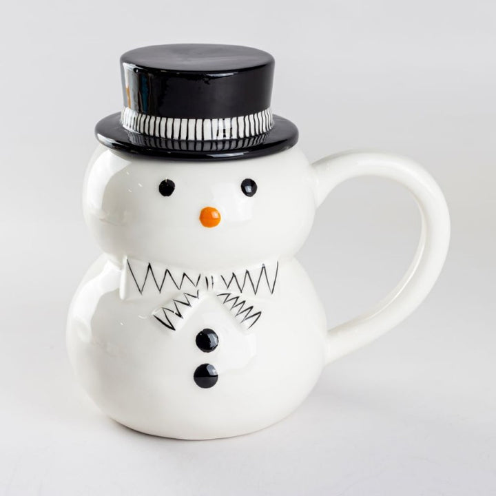 Black Snowman Cocoa coffee mug