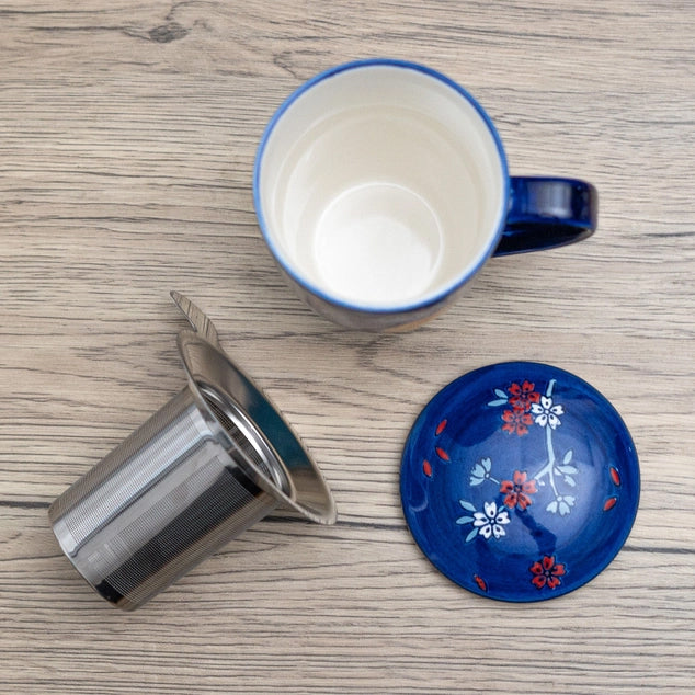 Fuji Mountain Scene Tea Infuser Mug