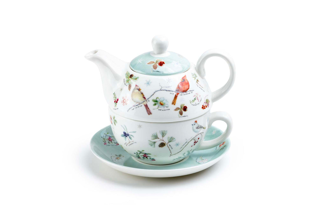 Winter Berry Cardinal Tea-for-One