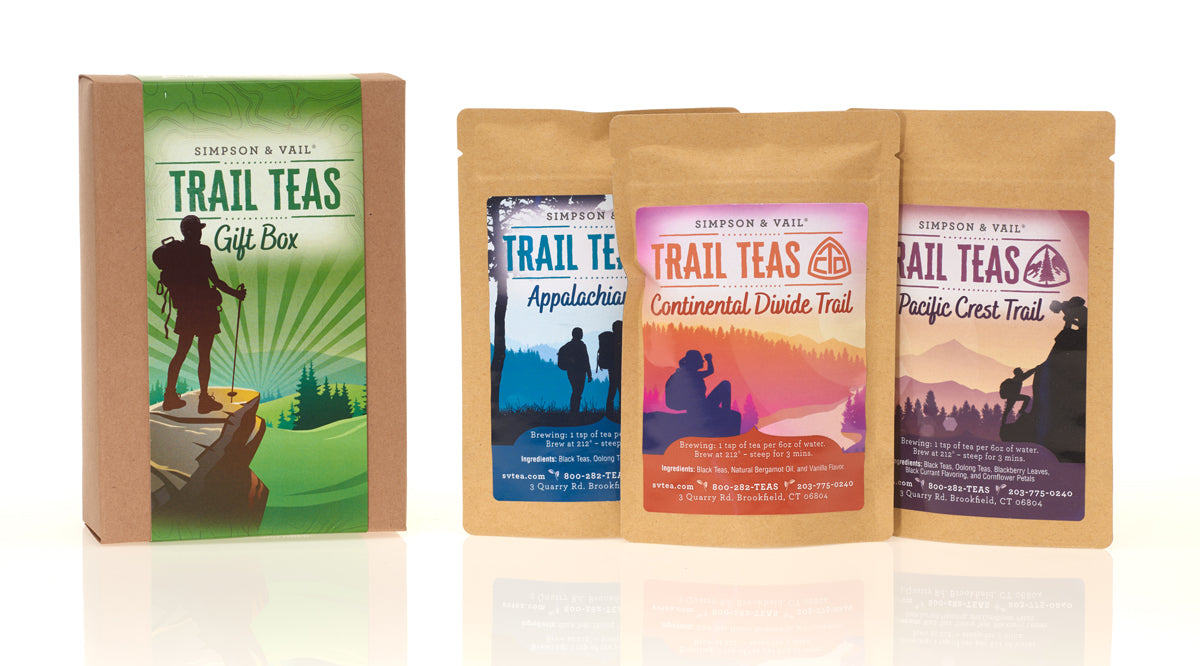 trail teas gift box with packages