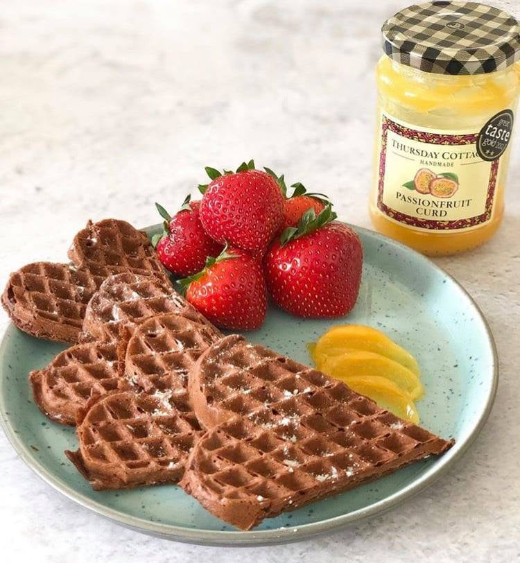 passionfruit curd waffles 