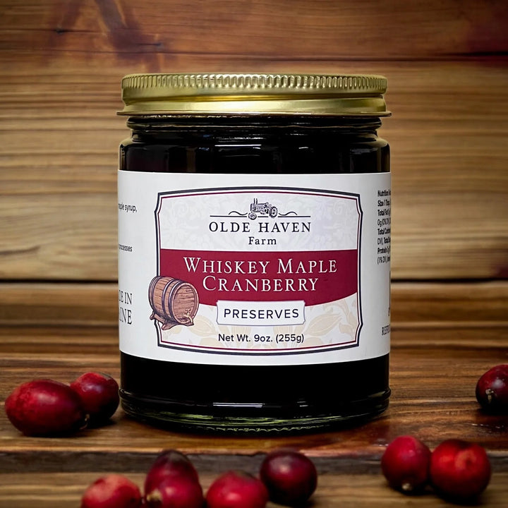 Olde Haven Farm Whiskey Maple Cranberry Preserves