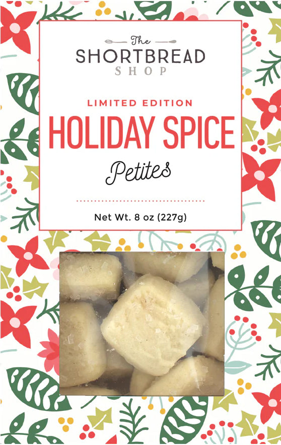 holiday spice shortbread cookies box