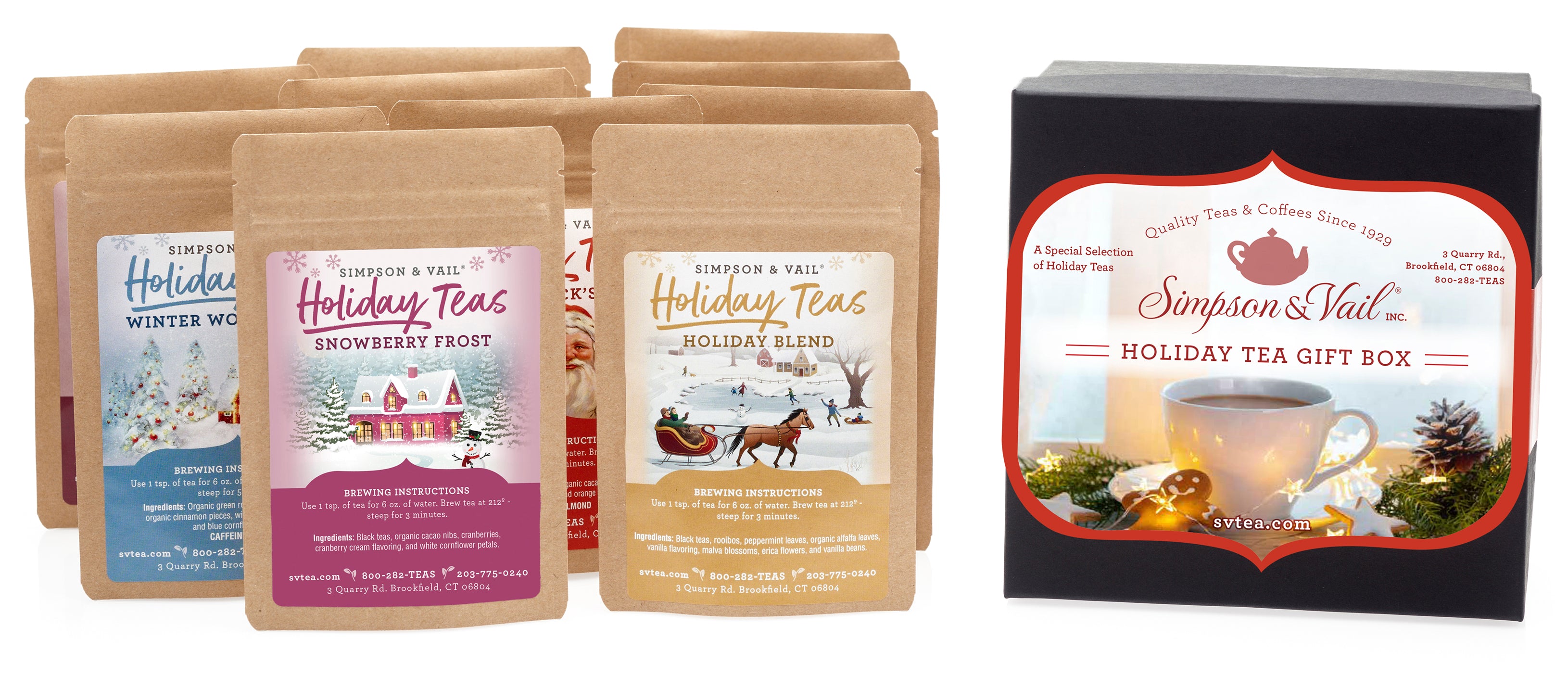 Holiday Tea Sampler Gift - 10 packages – Simpson & Vail
