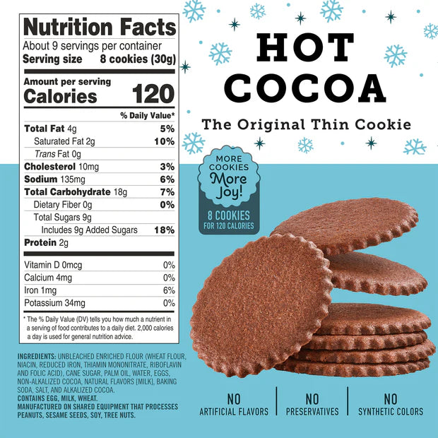 Hot Cocoa Moravian Cookies 9oz box