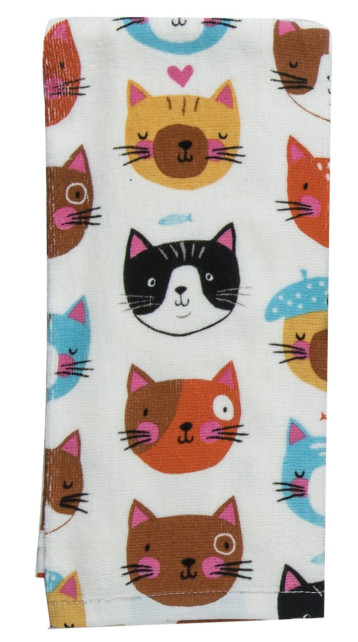 cats tea towel 