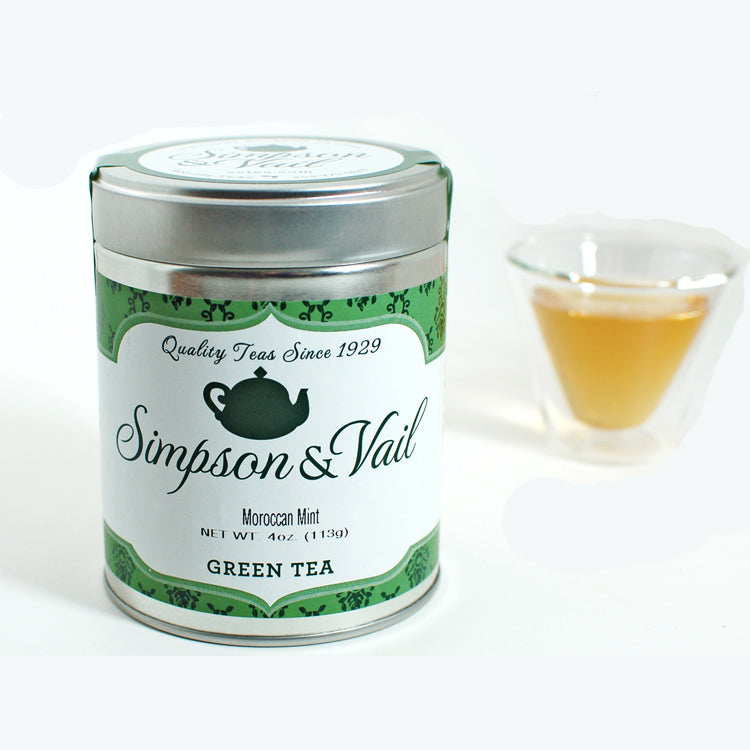 Moroccan Mint Green Tea Tin w/ Brewed Cup